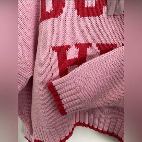 Pink Dump Him printed oversized relaxed fit sweater - Picture 5 of 5